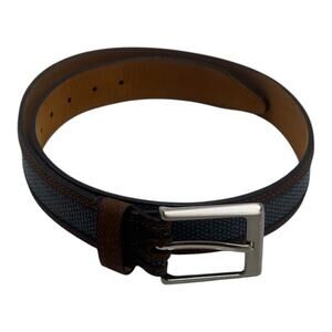 Men's Lejon Oil Tanned Nu Buck Blue Belt Size 34 in 13315 Casual Classic